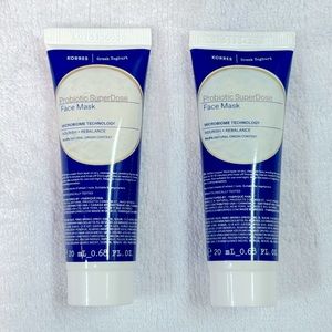 KORRES Greek Yoghurt Probiotic SuperDose Face Mask 20ml X 2 BRAND NEW/SEALED